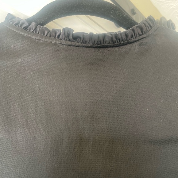 Development  Black Silk Ruffled Top - Picture 5 of 8